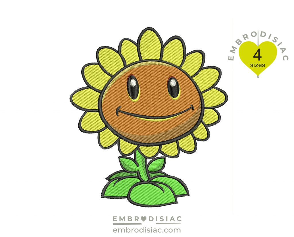 Sunflowers Machine Embroidery Design Spooky Embroidery Design Plants